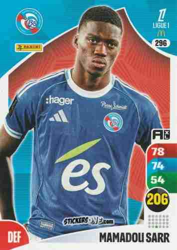 Cromo Mamadou Sarr - Ligue 1 2025-2026. Adrenalyn XL
 n. 296 - Panini