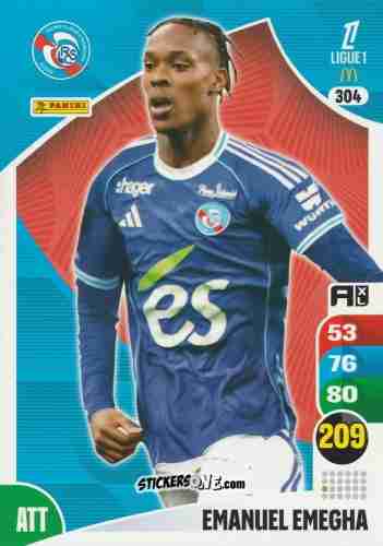 Cromo Emanuel Emegha - Ligue 1 2025-2026. Adrenalyn XL
 n. 304 - Panini