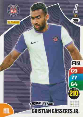 Figurina Cristian Cásseres Jr. - Ligue 1 2025-2026. Adrenalyn XL
 n. 316 - Panini