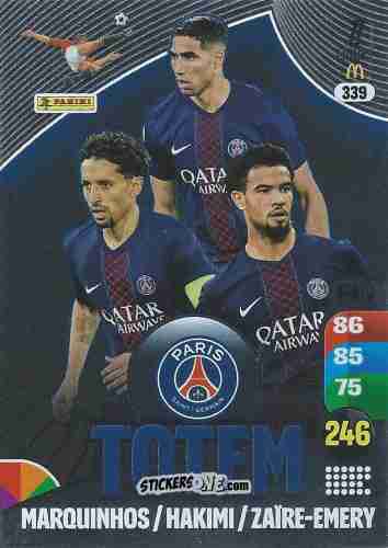 Figurina Marquinhos / Achraf Hakimi / Warren Zaïre-Emery - Ligue 1 2025-2026. Adrenalyn XL
 n. 339 - Panini