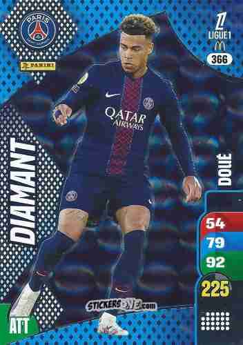 Cromo Désiré Doué - Ligue 1 2025-2026. Adrenalyn XL
 n. 366 - Panini