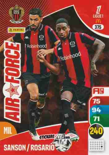 Cromo Pablo Rosario / Morgan Sanson - Ligue 1 2025-2026. Adrenalyn XL
 n. 375 - Panini