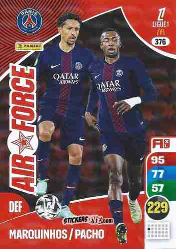 Figurina Marquinhos / Willian Pacho - Ligue 1 2025-2026. Adrenalyn XL
 n. 376 - Panini