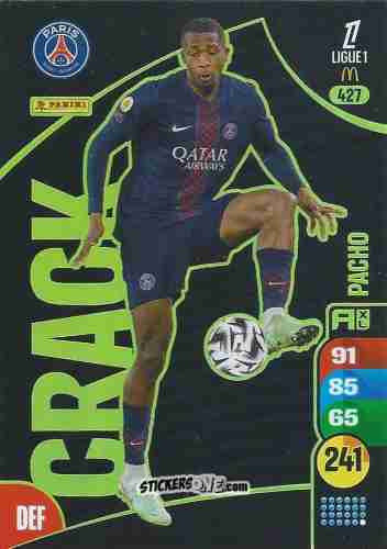Figurina Willian Pacho - Ligue 1 2025-2026. Adrenalyn XL
 n. 427 - Panini