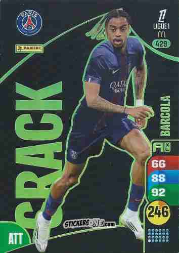 Sticker Bradley Barcola - Ligue 1 2025-2026. Adrenalyn XL
 n. 429 - Panini