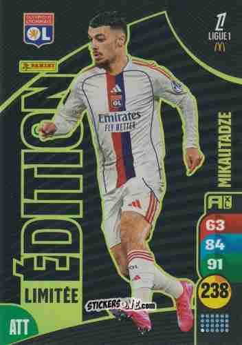 Cromo George Mikautadze - Ligue 1 2025-2026. Adrenalyn XL
 n. LE4 - Panini
