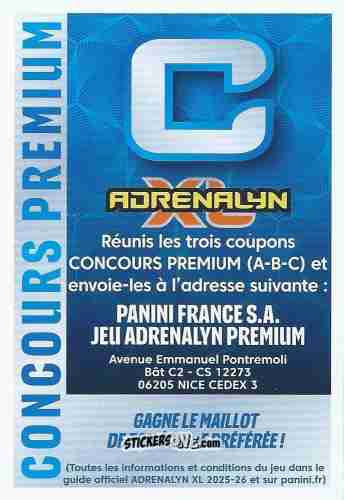 Sticker Concours Premium C - Ligue 1 2025-2026. Adrenalyn XL
 n. C - Panini
