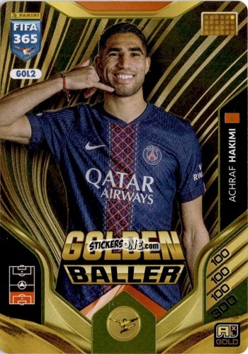 Figurina Achraf Hakimi - Fifa 365: 2025-2026. Adrenalyn Xl n. GOL2 - Panini