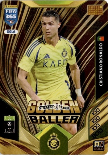Figurina Cristiano Ronaldo - Fifa 365: 2025-2026. Adrenalyn Xl n. GOL6 - Panini