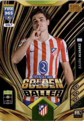 Cromo Julián Álvarez - Fifa 365: 2025-2026. Adrenalyn Xl n. GOL7 - Panini