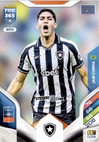 Cromo Jair Cunha - Fifa 365: 2025-2026. Adrenalyn Xl n. BOT6 - Panini