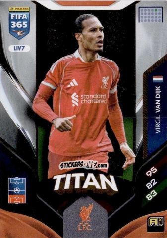 Figurina Virgil van Dijk - Fifa 365: 2025-2026. Adrenalyn Xl n. LIV7 - Panini
