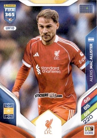 Cromo Alexis Mac Allister - Fifa 365: 2025-2026. Adrenalyn Xl n. LIV10 - Panini