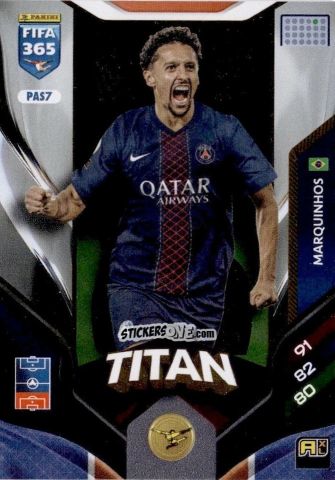 Figurina Marquinhos - Fifa 365: 2025-2026. Adrenalyn Xl n. PAS7 - Panini