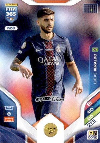 Cromo Lucas Beraldo - Fifa 365: 2025-2026. Adrenalyn Xl n. PAS8 - Panini