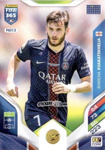Cromo Khvicha Kvaratskhelia - Fifa 365: 2025-2026. Adrenalyn Xl n. PAS13 - Panini