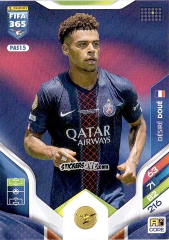 Figurina Désiré Doué - Fifa 365: 2025-2026. Adrenalyn Xl n. PAS15 - Panini