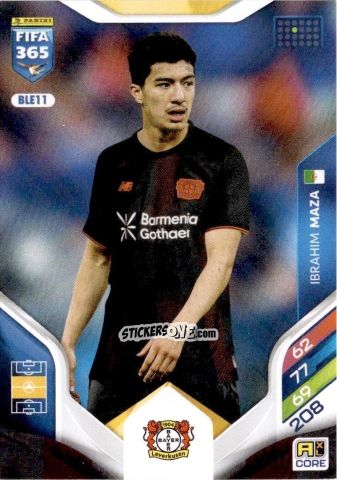 Sticker Ibrahim Maza - Fifa 365: 2025-2026. Adrenalyn Xl n. BLE11 - Panini