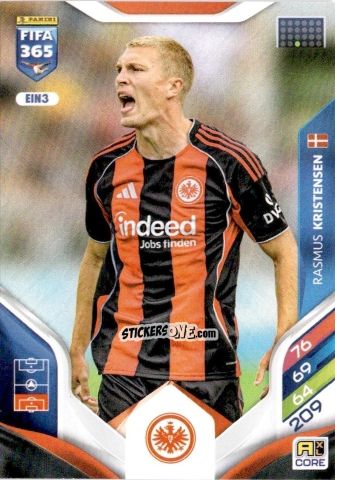 Sticker Rasmus Kristensen - Fifa 365: 2025-2026. Adrenalyn Xl n. EIN3 - Panini