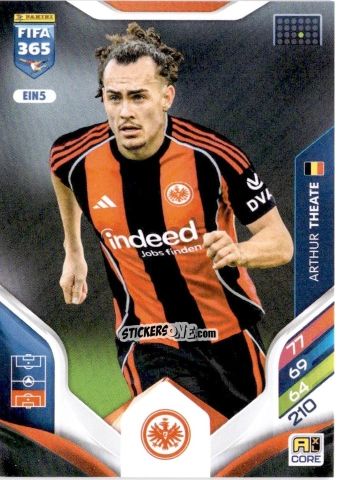 Sticker Arthur Theate - Fifa 365: 2025-2026. Adrenalyn Xl n. EIN5 - Panini