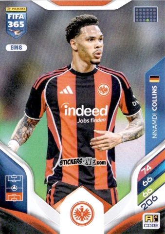 Sticker Nnamdi Collins - Fifa 365: 2025-2026. Adrenalyn Xl n. EIN8 - Panini