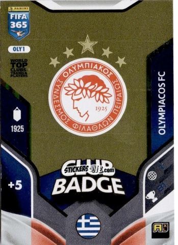 Sticker Club Badge - Fifa 365: 2025-2026. Adrenalyn Xl n. OLY1 - Panini