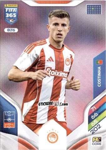 Sticker Costinha - Fifa 365: 2025-2026. Adrenalyn Xl n. OLY6 - Panini