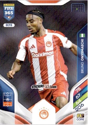 Cromo Bruno Onyemaechi - Fifa 365: 2025-2026. Adrenalyn Xl n. OLY8 - Panini