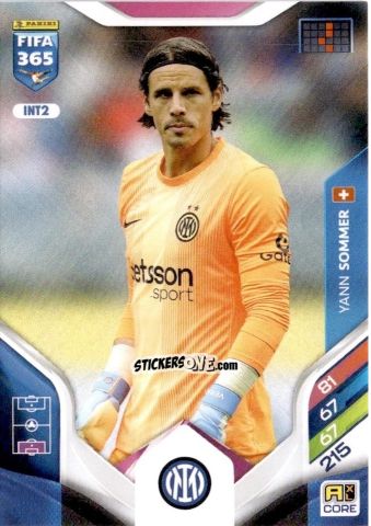 Figurina Yann Sommer - Fifa 365: 2025-2026. Adrenalyn Xl n. INT2 - Panini