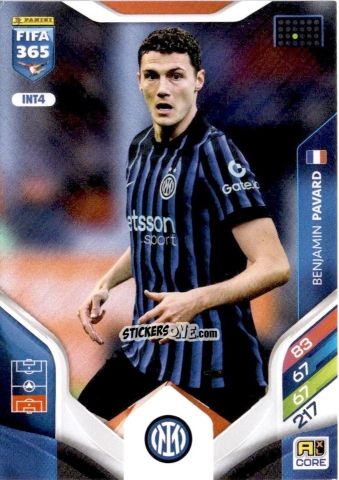 Sticker Benjamin Pavard - Fifa 365: 2025-2026. Adrenalyn Xl n. INT4 - Panini