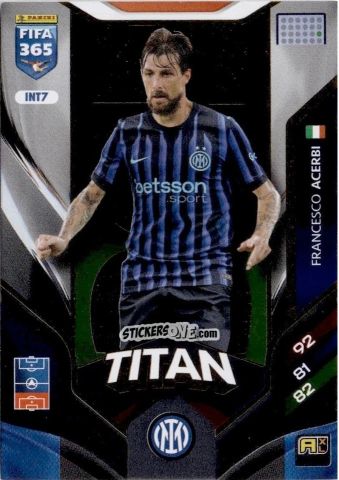 Figurina Francesco Acerbi - Fifa 365: 2025-2026. Adrenalyn Xl n. INT7 - Panini