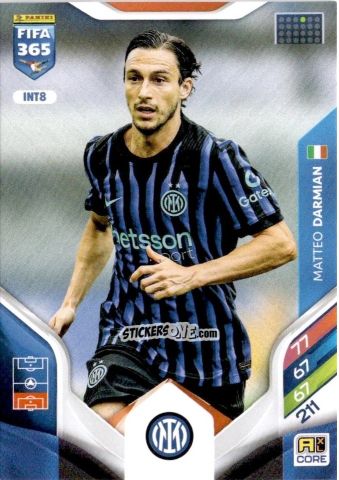 Sticker Matteo Darmian - Fifa 365: 2025-2026. Adrenalyn Xl n. INT8 - Panini