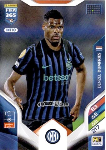 Sticker Denzel Dumfries - Fifa 365: 2025-2026. Adrenalyn Xl n. INT10 - Panini