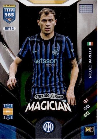 Figurina Nicolò Barella - Fifa 365: 2025-2026. Adrenalyn Xl n. INT12 - Panini