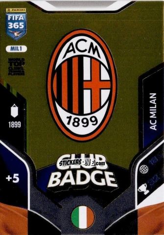 Cromo Club Badge - Fifa 365: 2025-2026. Adrenalyn Xl n. MIL1 - Panini