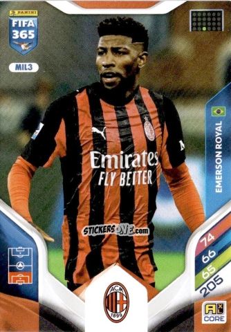 Sticker Emerson Royal - Fifa 365: 2025-2026. Adrenalyn Xl n. MIL3 - Panini