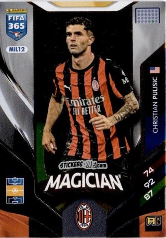 Cromo Christian Pulisic - Fifa 365: 2025-2026. Adrenalyn Xl n. MIL12 - Panini