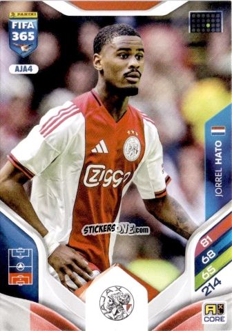 Sticker Jorrel Hato - Fifa 365: 2025-2026. Adrenalyn Xl n. AJA4 - Panini
