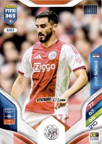 Figurina Josip Šutalo - Fifa 365: 2025-2026. Adrenalyn Xl n. AJA5 - Panini