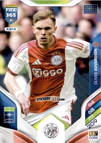 Cromo Oliver Edvardsen - Fifa 365: 2025-2026. Adrenalyn Xl n. AJA14 - Panini
