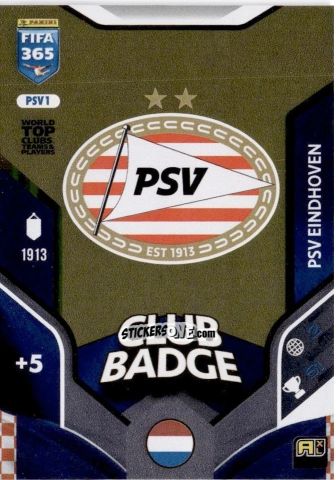 Cromo Club Badge - Fifa 365: 2025-2026. Adrenalyn Xl n. PSV1 - Panini