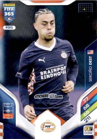 Cromo Sergiño Dest - Fifa 365: 2025-2026. Adrenalyn Xl n. PSV5 - Panini