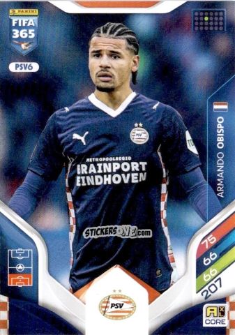 Figurina Armando Obispo - Fifa 365: 2025-2026. Adrenalyn Xl n. PSV6 - Panini