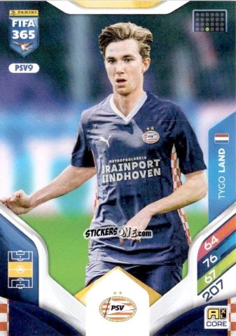 Sticker Tygo Land - Fifa 365: 2025-2026. Adrenalyn Xl n. PSV9 - Panini