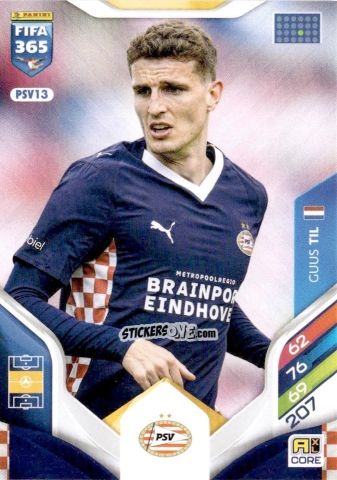 Sticker Guus Til - Fifa 365: 2025-2026. Adrenalyn Xl n. PSV13 - Panini