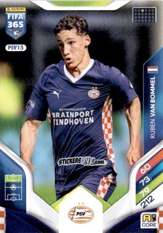Cromo Ruben Van Bommel - Fifa 365: 2025-2026. Adrenalyn Xl n. PSV15 - Panini