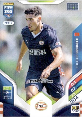 Figurina Couhaib Driouech - Fifa 365: 2025-2026. Adrenalyn Xl n. PSV17 - Panini
