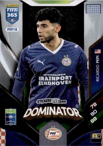 Figurina Ricardo Pepi - Fifa 365: 2025-2026. Adrenalyn Xl n. PSV18 - Panini