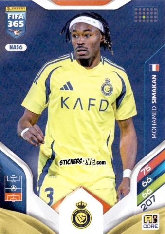Sticker Mohamed Simakan - Fifa 365: 2025-2026. Adrenalyn Xl n. NAS6 - Panini