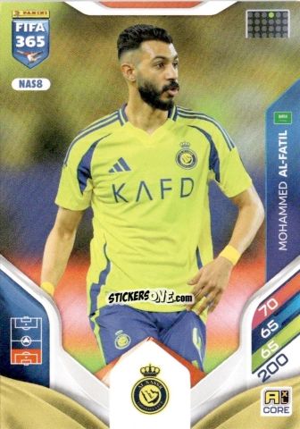 Sticker Mohamed Al-Fatil - Fifa 365: 2025-2026. Adrenalyn Xl n. NAS8 - Panini